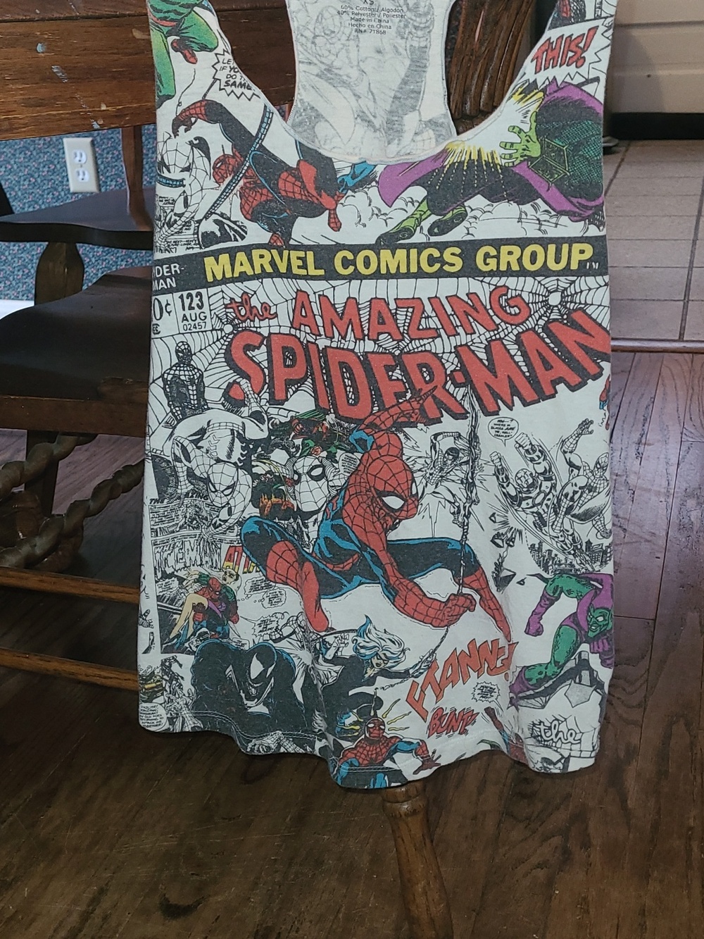 EUC Spider Man Comic Racerback Tank
